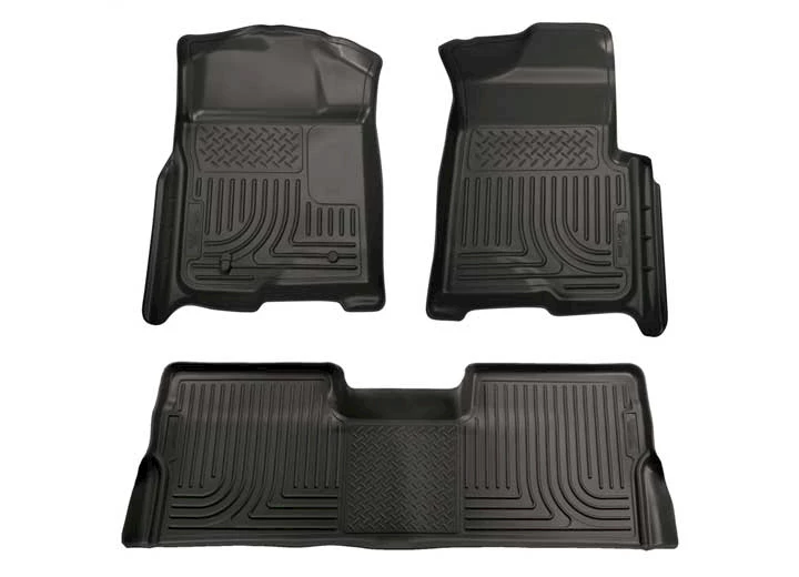 Husky Liner WeatherBeater Front & 2nd Seat Floor Liner Set - Black for SuperCab (Extended Cab) Main Image