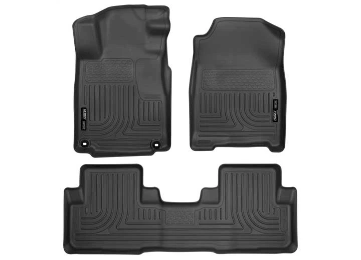 Husky Liner 12-15 CRV CUSTOM MOLDED FRONT & 2ND SEAT FLOOR LINERS BLACK