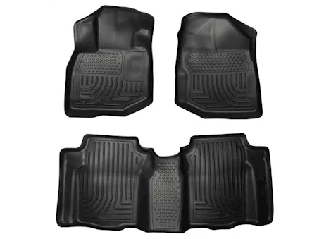 Husky Liner 09-13 FIT WEATHERBEATER FRONT & 2ND SEAT FLOOR LINERS BLACK