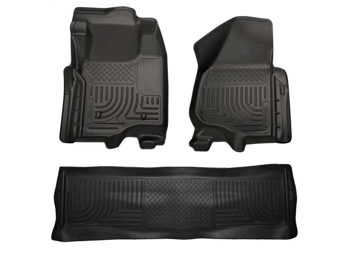 Husky Liner WeatherBeater Front & 2nd Seat Floor Liner Set - Black for SuperCrew Cab Main Image