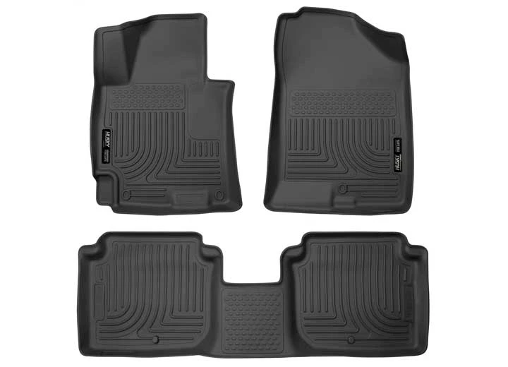 Husky Liner 14-16 elantra front & 2nd seat floor liners (footwell coverage) weatherbeater series black Main Image