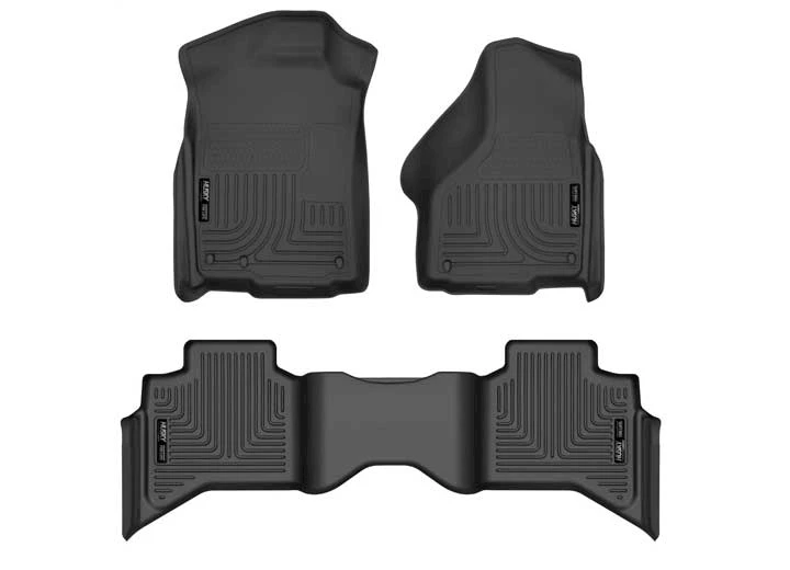 Husky Liner WeatherBeater Front & 2nd Seat Floor Liner Set - Black for Quad Cab Main Image