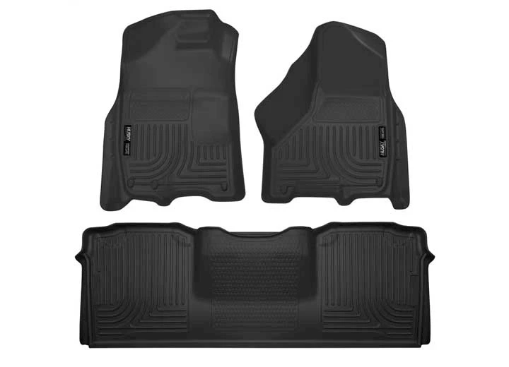 Husky Liner WeatherBeater Front & 2nd Seat Floor Liner Set - Black for Mega Cab Main Image