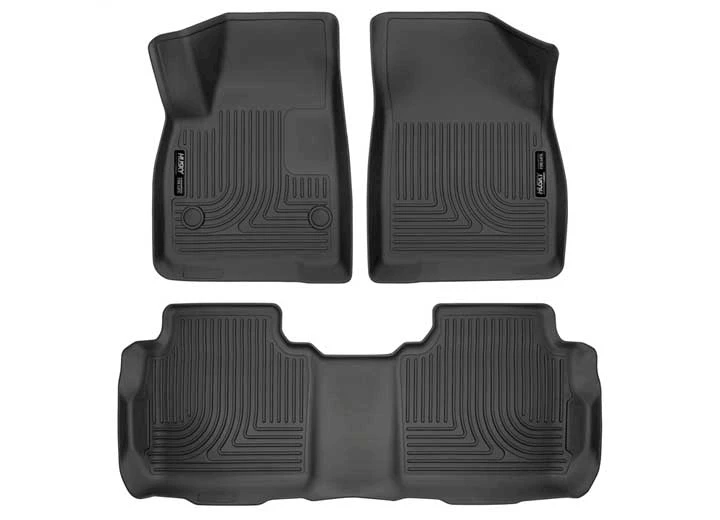 Husky Liner 17-23 acadia/cadillac xt5 2nd row buckets(inc 60/40 split bench)floor liners bla Main Image