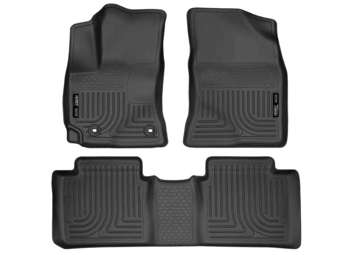 Husky Liner 14-C COROLLA FITS MODELS WITH AUTOMATIC TRANSMISSION ONLY FRONT/2ND SEAT LINERS WEATHERBEATER BLACK