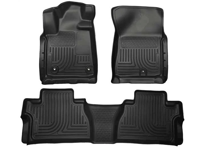 Husky Liner WeatherBeater Front & 2nd Seat Floor Liner Set - Black for CrewMax Cab