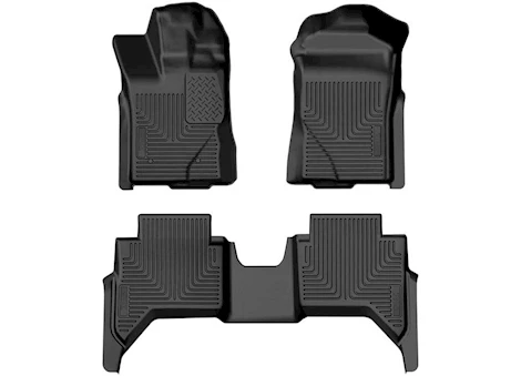 Husky Liner 24-24 ranger supercrew wb fr & 2nd seat floor liner black 3 pc set Main Image