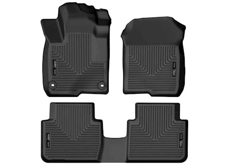 Husky Liner 23-C HONDA HR-V WEATHERBEATER FRONT & 2ND SEAT FLOOR LINER BLACK
