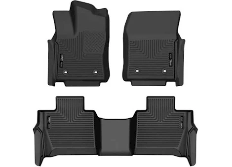 Husky Liner 2023 SEQUOIA WEATHERBEATER FRONT & 2ND SEAT FLOOR LINER BLACK