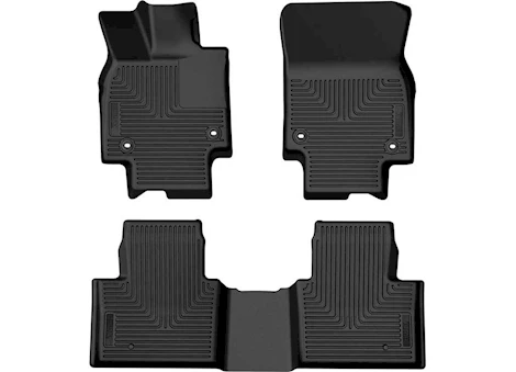 Husky Liner 23-C CROWN WB FR & 2ND ROW FLOOR LINER BLACK