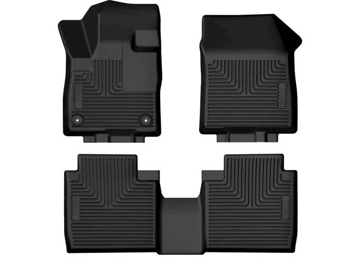 Husky Liner 24-c lincoln nautilus wb front & 2nd row floor liner 3 pc set black Main Image