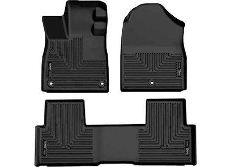 Husky Liner 23-C PILOT WEATHERBEATER FRONT & 2ND SEAT FLOOR LINER BLACK