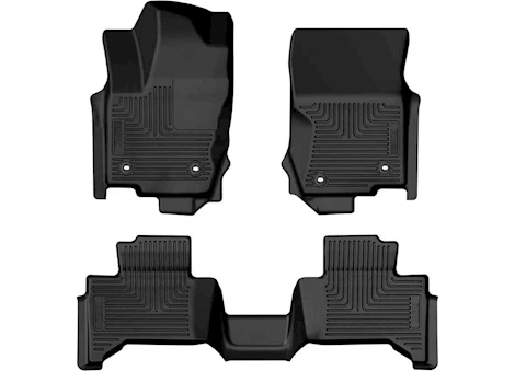 Husky Liner 24-24 LAND CRUISER FR & 2ND ROW WEATHERBEATER FLOOR LINERS BLACK