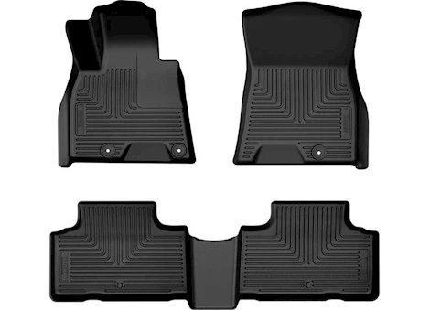 Husky Liner 25-C GENESIS GV80 WB FR & 2ND SEAT FLOOR LINER BLACK