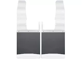 Husky Liner 09-18 ram kick back mud flaps front 12in wide - stainless steel top and we