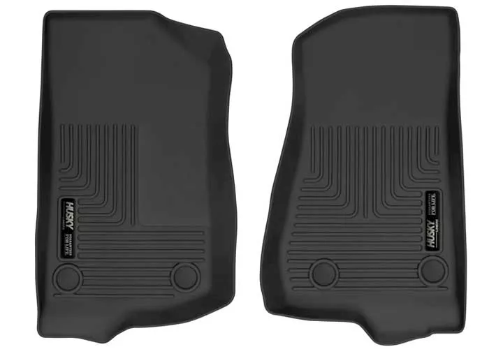 Husky Liner 18-c wrangler 2 door/18 wrangler 4 door black front row front floor liners