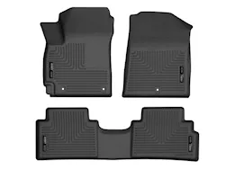 Husky Liner 20-23 kia soul black front & 2nd seat floor liners weatherbeater series