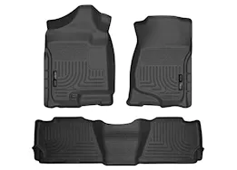 Husky Liner 07-14 escalade esv/suburban/yukon xl/avalanche(not hybrid) front & 2nd seat floor liner black