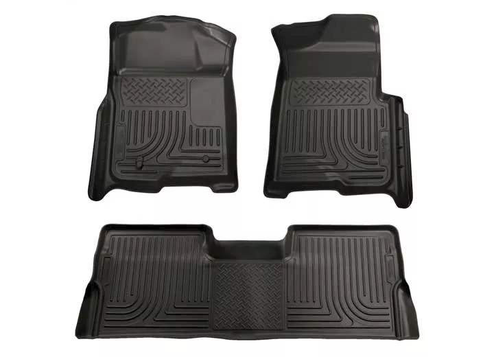 Husky Liner WeatherBeater Front & 2nd Seat Floor Liner Set - Black for SuperCab (Extended Cab)