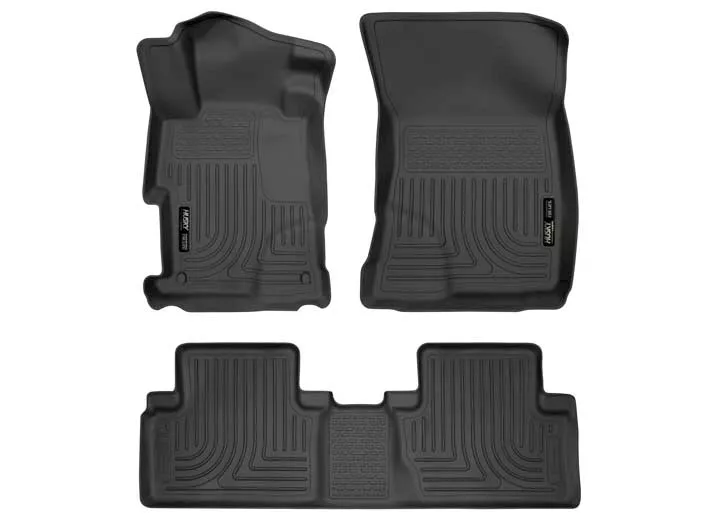 Husky Liner WeatherBeater Front & 2nd Seat Floor Liner Set - Black for 4-Door Civic