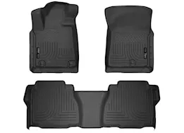 Husky Liner WeatherBeater Front & 2nd Seat Floor Liner Set - Black for Double Cab or CrewMax Cab
