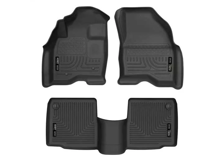 Husky Liner WeatherBeater Front & 2nd Seat Floor Liner Set - Black