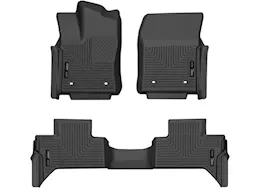 Husky Liner 22-c tundra double cab pickup front and second rows floor liner black