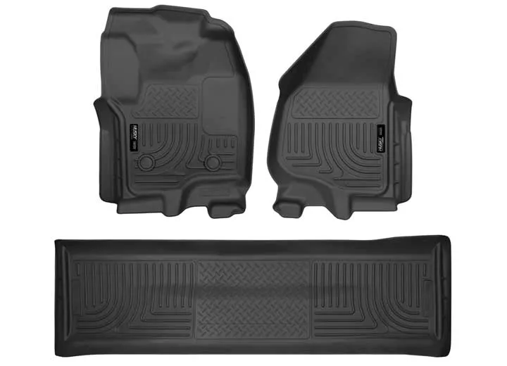 Husky Liner WeatherBeater Front & 2nd Seat Floor Liner Set - Black for SuperCrew Cab