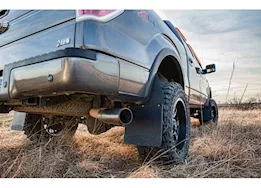 Husky Liner 73-16 chevrolet,dodge kick back mud flaps front 12in wide - stainless steel top