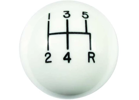 Hurst SHFTR KNOB-WHITE 5 SPD(3/8-16)