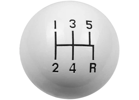 Hurst SHFTR KNOB-WHITE 5 SPD(3/8-16)