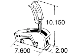 Hurst Black automatic pistol grip shifter powerglide (forward & reverse pattern), th-2