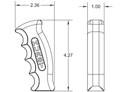 Hurst S/knob pistol grip w/switch