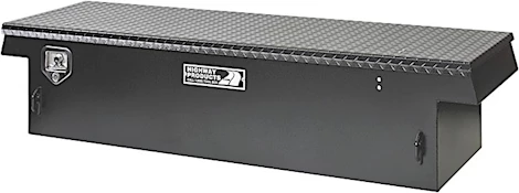 Highway Products 70X16X23 SINGLE LID TOOL BOX WITH SMOOTH BLACK BASE/BLACK DIAMOND PLATE LID