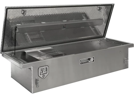 Highway Products 70X13.5X20 LOW PROFILE TOOL BOX WITH SMOOTH ALUMINUM BASE/DIAMOND PLATE LID