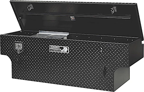 Highway Products 70X13.5X20 LOW PROFILE TOOL BOX WITH BLACK DIAMOND PLATE BASE/LID