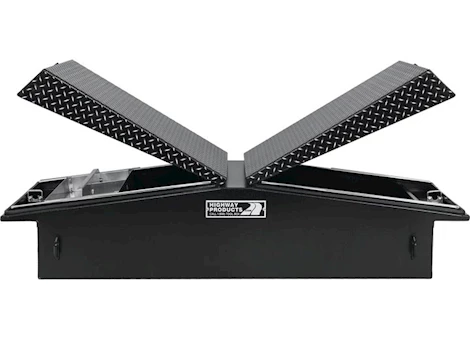 Highway 71"x16"x23" Gull Wing Diamond Plate/Leopard Lid with Smooth Body Tool Box Main Image