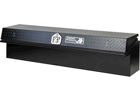 Highway Products 90 X 16 X 16 PASSENGER SIDE LOW SIDE TOOL BOX W/SMOOTH BLK BASE, BLK DIA PLATE LID