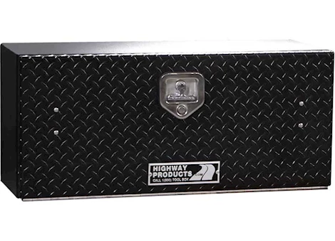 Highway Products 48 X 16 X 13, HIGH SIDE TOOL BOX W/BLK DIAMOND PLATE DOOR, SMOOTH BLK BASE