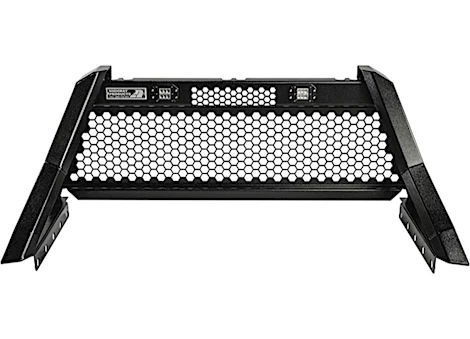 Highway Products SAVAGE HD FULL MESH HEADACHE RACK, SMOOTH BLK UPRIGHT & CENTER, SIZE 7