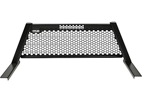 Highway Products HONEYCOMB FULL WAVE HEADACHE RACK, SMOOTH BLK UPRIGHT & CENTER, SIZE 7