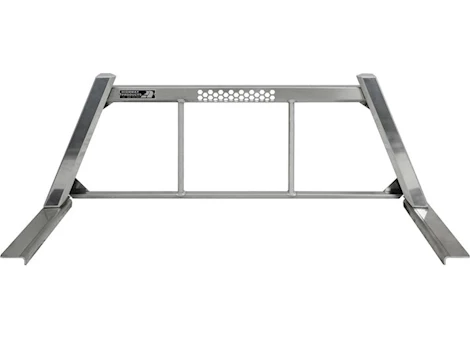 Highway Products OPEN POST HEADACHE RACK WITH TANK BRITE UPRIGHTS SMOOTH ALUMINUM CENTER SIZE 5