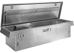 Highway Products 70x16x23 single lid tool box with smooth aluminum base/diamond plate lid
