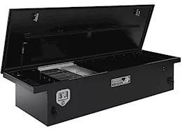 Highway Products 70x13.5x20 low profile tool box with smooth black base/black diamond plate lid