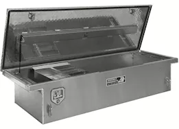 Highway Products 70x13.5x20 low profile tool box with smooth aluminum base/diamond plate lid