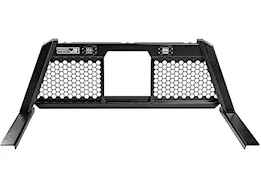 Highway Products Guardian hd open mesh headache rack, smooth blk upright & center, size 7