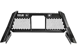 Highway Products Savage hd open mesh headache rack, smooth blk upright & center, size 7