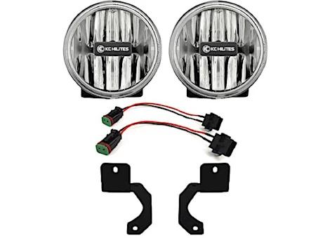 KC Hilites 2018-2020 JEEP WRANGLER JL, GLADIATOR G4 LED CLEAR FOG SYS (SB)