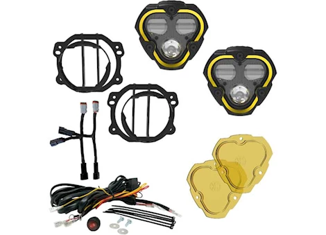 KC Hilites 07-C JEEP JK/JL/JT LED DM SAE FOG 2 LIGHT MASTER KIT BLACK