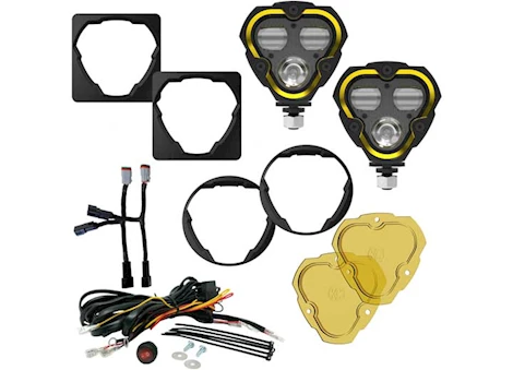 KC Hilites 10-C JEEP JK/JL /JT LED DM SAE FOG 2 LIGHT MASTER KIT BLACK